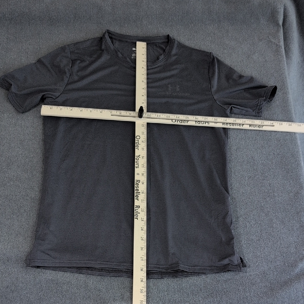 Under Armour Men's Small HeatGear Tech 2.0 Short Sleeve Tee - Gray - Picture 4 of 9